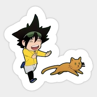 Cat to the Chase Sticker